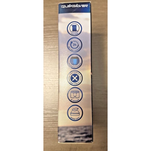 Quicksilver Men’s Super Soft Boxer Briefs Fly Front Tag Free Size L 3-Pack - Picture 3 of 9